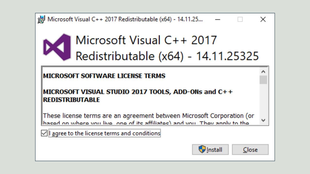  Install Visual Studio Redistributable Files