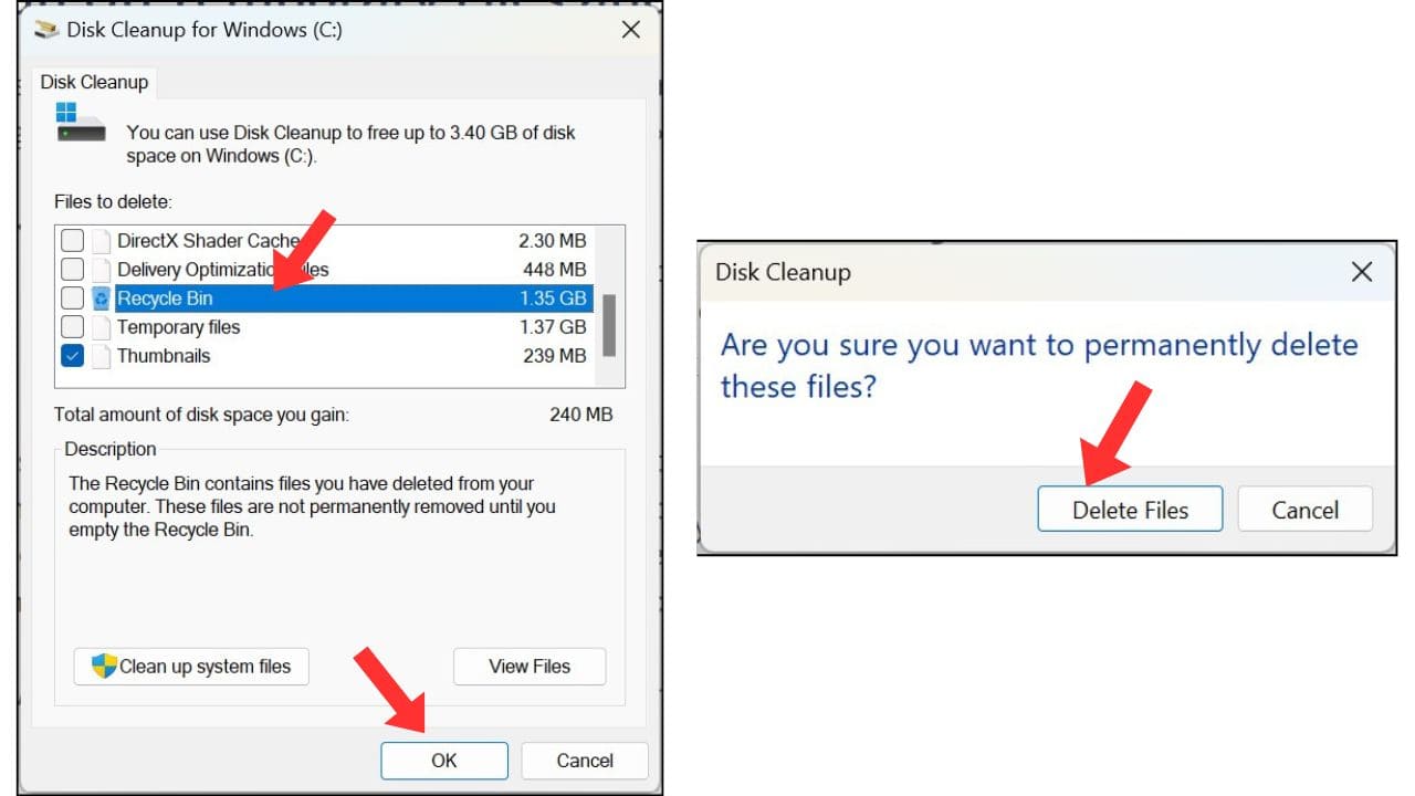 Clean Up Temporary Files and the Recycle Bin
