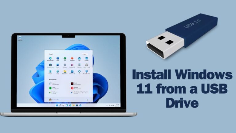 Install Windows 11 from a USB Drive
